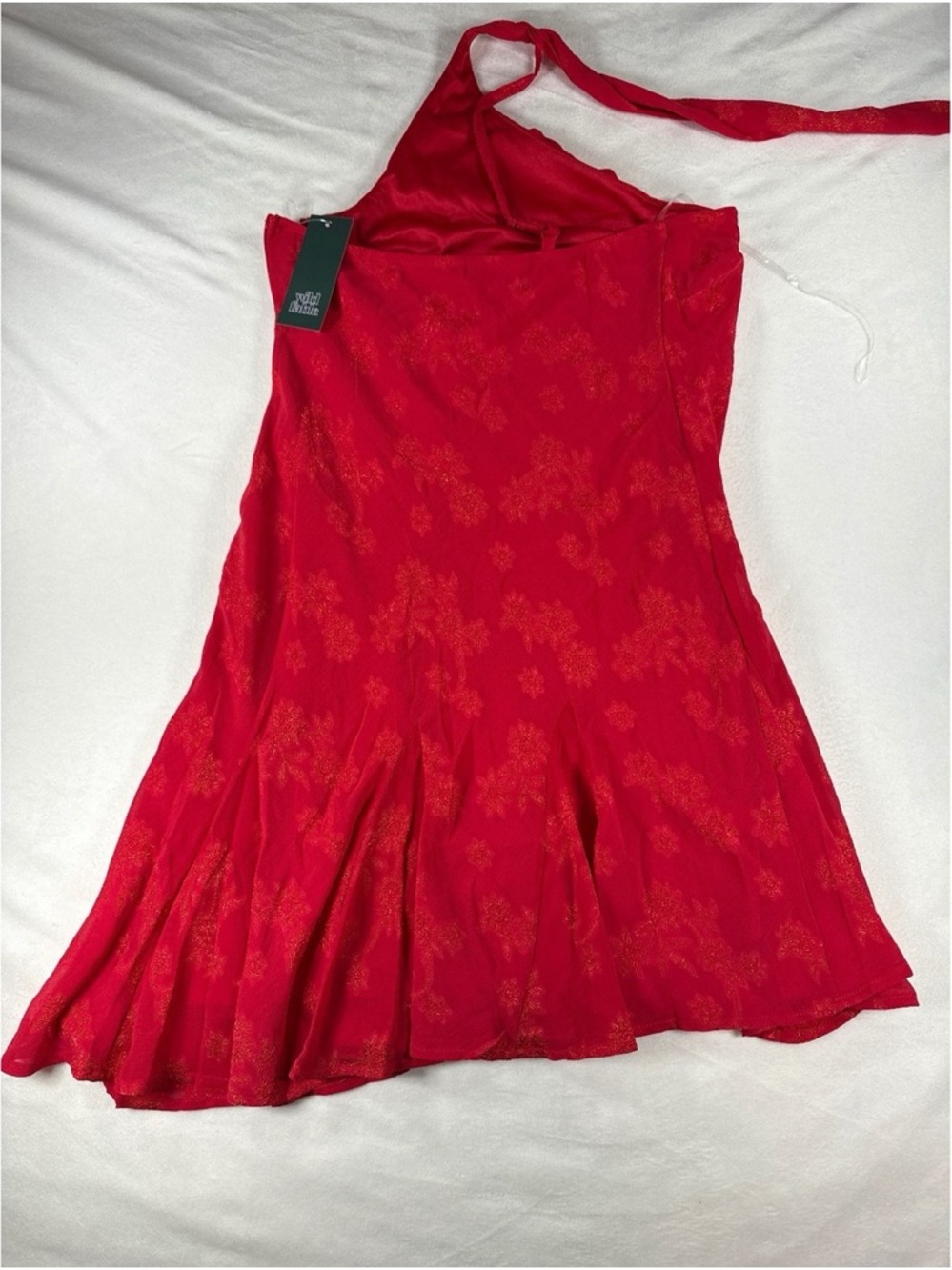 Target Red Floral Halter Skater Skirt